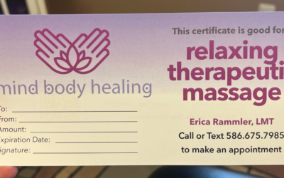 Mind Body Healing News: Massage Gift Certificates